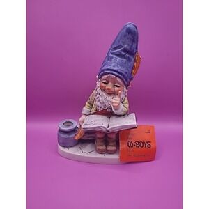 VTG Goebel 1970 Gnome CO-BOY "Bob The Bookworm"  7" With Original Tag